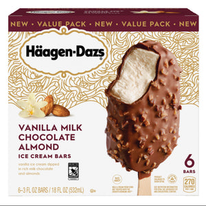 Haagen-dazs Vanilla Almond Bars - x9