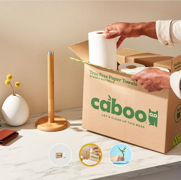 Caboo Bamboo Paper Towel - cs 4/6 lg rolls