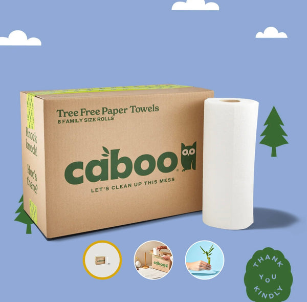 Caboo Bamboo Paper Towel - cs 4/6 lg rolls