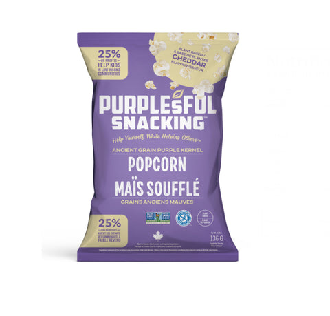 Purplesful Plant Based Cheddar Popcorn - /12