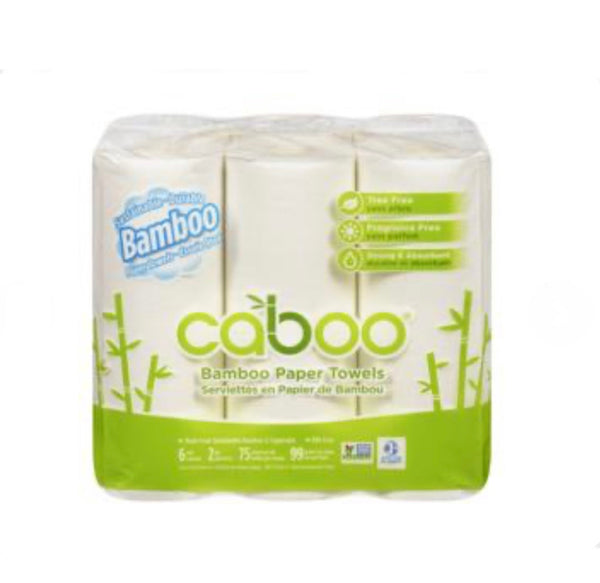 Caboo Bamboo Paper Towel - cs 4/6 lg rolls