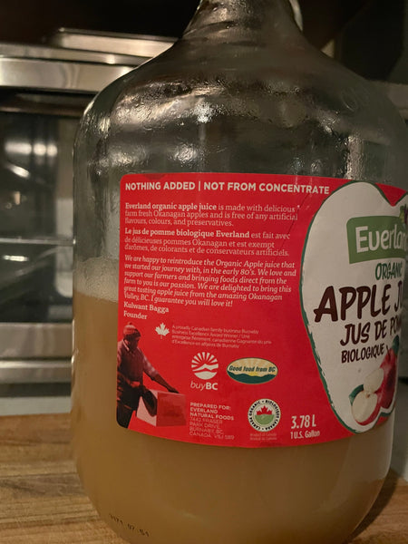 Everland Organic Apple Juice - 4/3.78L