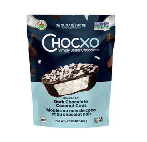 Chocxo Dark Chocolate Coconut Cups - 420g